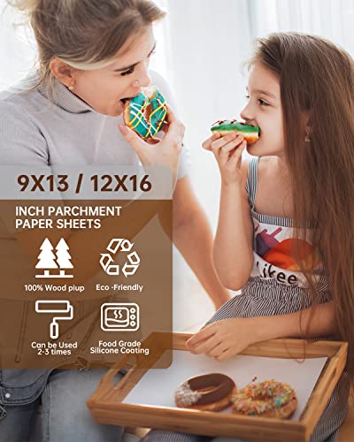 220 Pcs Parchment Paper Sheets, Baklicious Pre-Cut Non-Stick Parchment Baking Paper For Air Fryer, Oven, Bakeware, Steaming, Cooking Bread, Cupcake, Meat, Cookies #TOP2