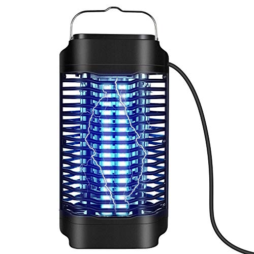 Electric Bug Zapper 18W for Outdoor & Indoor Effective 4200V Mosquito Zapper Killer Waterproof Mosquito Trap & Insect Fly Zapper (Black)