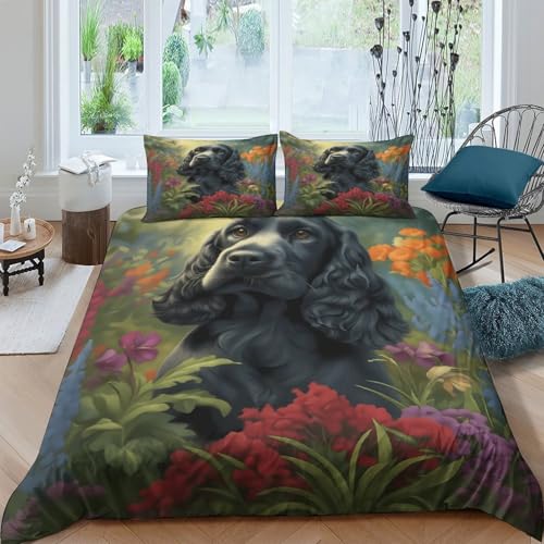 Parure de lit cheval noir housse de couette microfibre 200x200 - 4