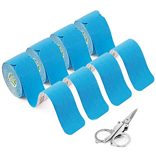 Kinesiology Tape | 2”x10” PreCut Strips |4 Rolls/80 Strips| JuneBugz Muscle Tape Helps