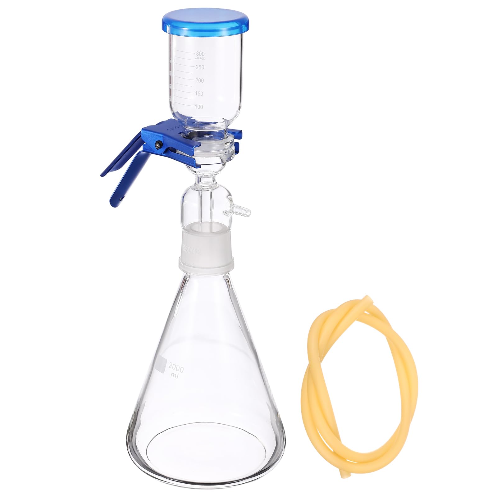 PATIKIL 1 Juego De Filtración Al Vacío, Frasco De Filtración Al Vacío De 2000ml Equipo De Laboratorio Para Filtración Y Destilación Kit Embudo Graduado De Vidrio Borosilicato
