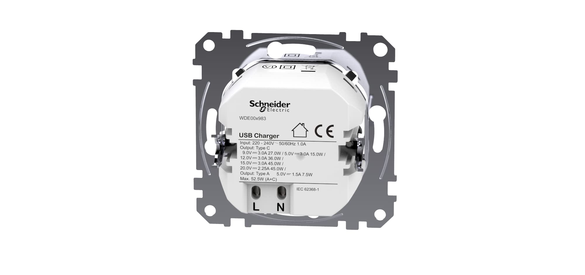 Schneider Electric Merten USB Ladestation-Einsatz, MEG4366-0130