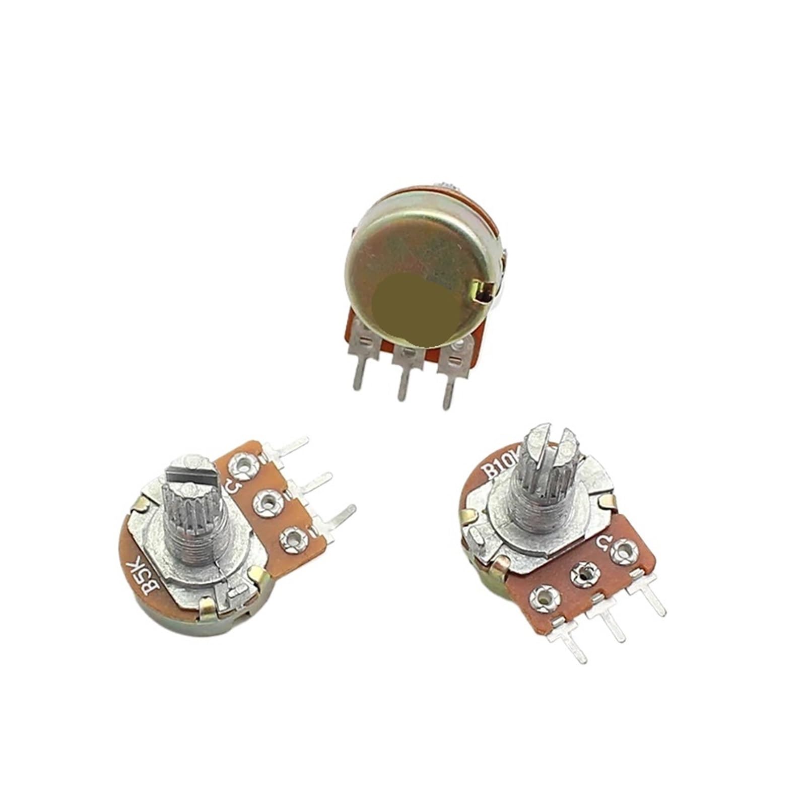 Potenziometro lineare WH148 da 15 mm a 3 pin con dadi e rondelle 1K 2K 5K 10K 20K 50K 100K 250K 1M kit potenziometri (100K Ohm)