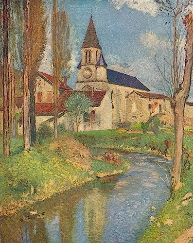 Toile murale abstraite église de la Bastide d'Henri 60x90cm