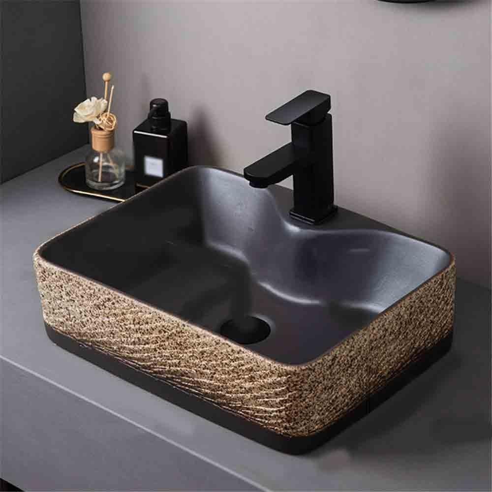 Lavabo da appoggio Lavabo da bagno vintage su piedistallo in ceramica