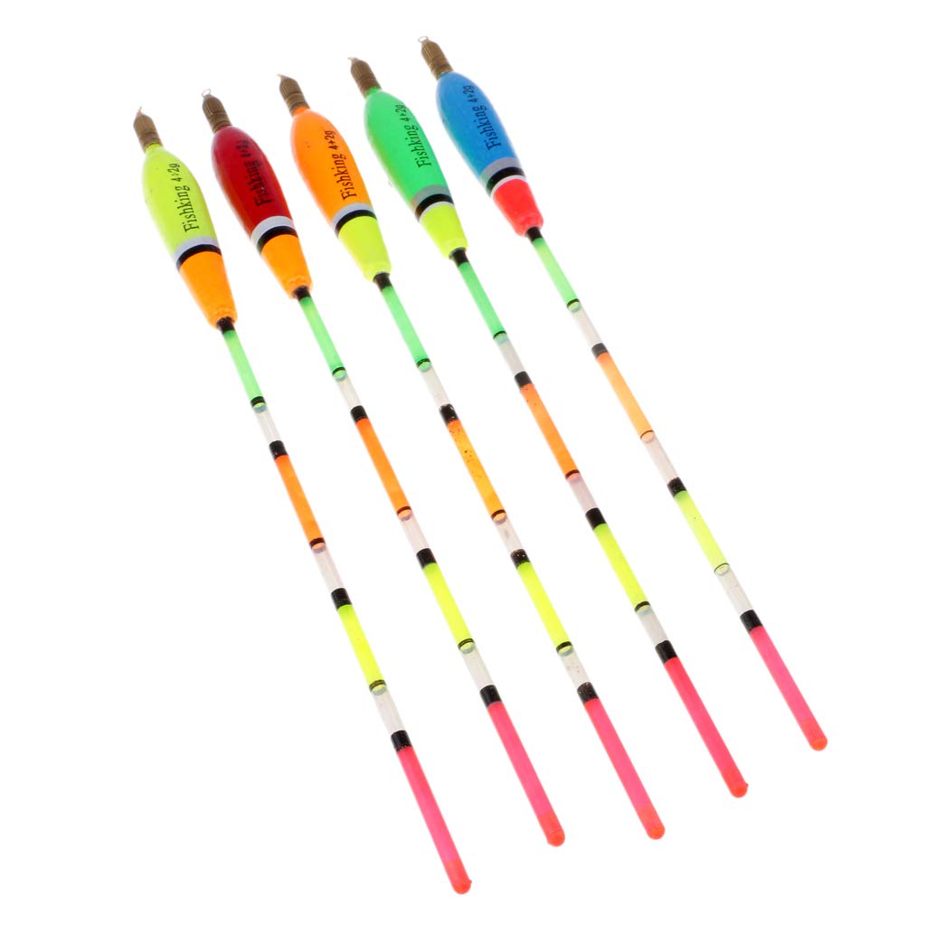 Lot de 10 flotteurs de pêche - Bouée de pêche - Crochet de pêche