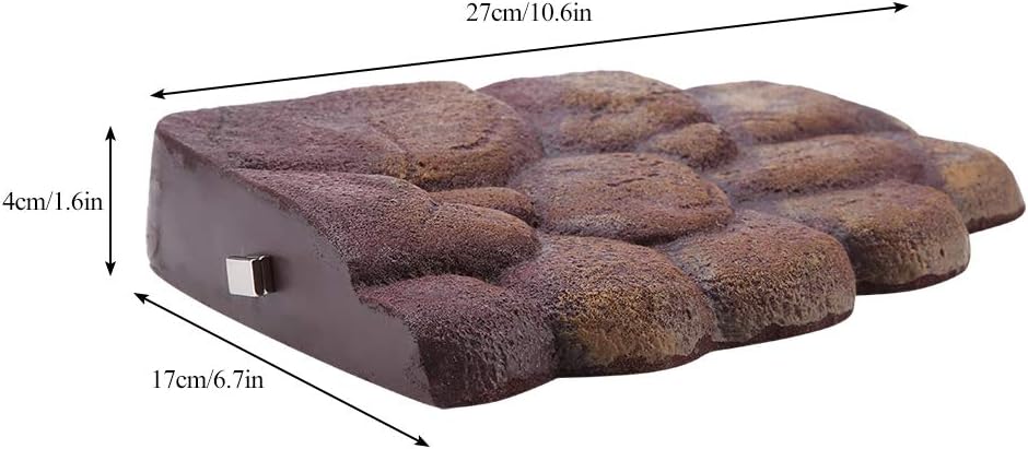 Zerodis Aquarium Tortoise Resin Floating Rock, Reptile Floating Basking Stage Island Fish Accessory Ornament Decoration(L)