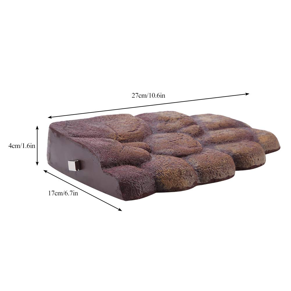 Isla flotante para reptiles, plataforma solar magnética de resina con rocas naturales, isla acuática para tortugas y animales semiacuáticos, for acuarios y terrarios