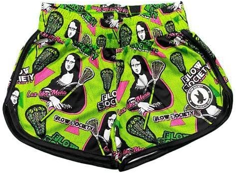 Flow Society Mona Lisa Lax Girls Athletic Shorts - Gym - Sports - Activewear for Girls - Patterned - Basketball - Lacrosse