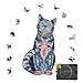 EVTI holzpuzzle erwachsene und Kinder (Katze) – hochwertige holzpuzzle tiere 200 Teile – wooden puzzle einzigartige Tierform – Holzspiel für Erwachsene - 3D-Puzzles und Holz-Denkaufgaben
