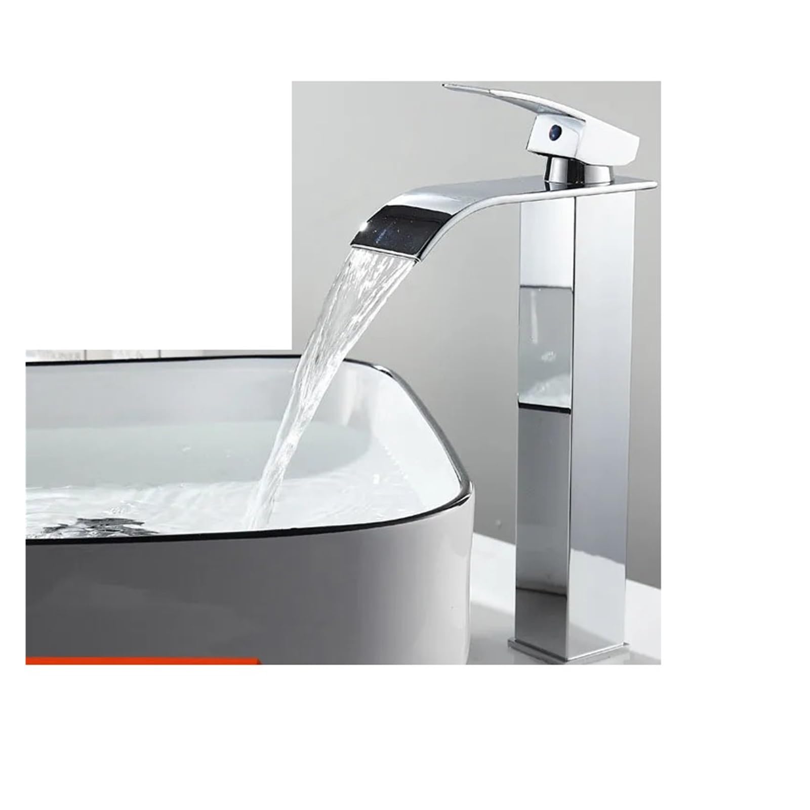 Robinet de bassin cascade anti-éclaboussures en laiton pour laver sans traces