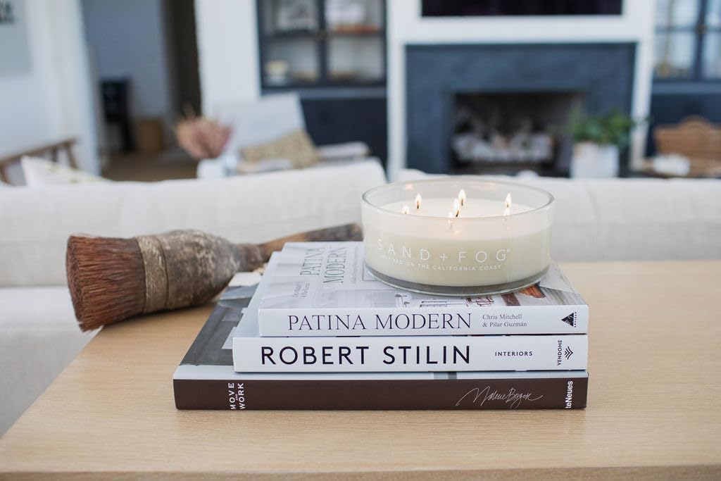 Sand + Fog Scented Candle - Tropical Citrus Additional Scents and Sizes 100% Cotton Lead-Free Wick Luxury Air Freshening Jar Candles Perfect Home Decor for Your Cocktail Table 34 oz, Orange,Violet - Image 4