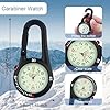 Fob Watches for Nurses, Luminous Nurses Fob Watch Women's Pocket& Fob Watches, Digital Fob Watch Paramedic Accessories Nurse Watch, Portable Carabiner Watch Carabiner Watch for Outdoor Workers Nurse #2