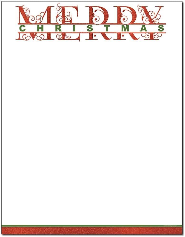 Amazon.com : Merry Christmas Letterhead Laser & Inkjet Printer Paper (100 Pack) : Office Products amazon-com-merry-christmas-letterhead-laser-inkjet-printer-paper-100-pack-office-products