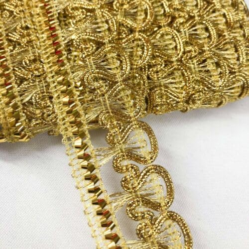 Elegant Vintage Antique Sequins Trim Sold by 10 Yards 1in Thickness Fabric