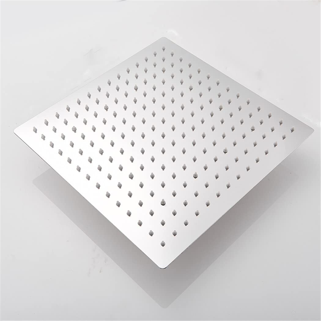 Pomme de douche inox noir mat luxe ciel de pluie ultra fin haute qualité chromé