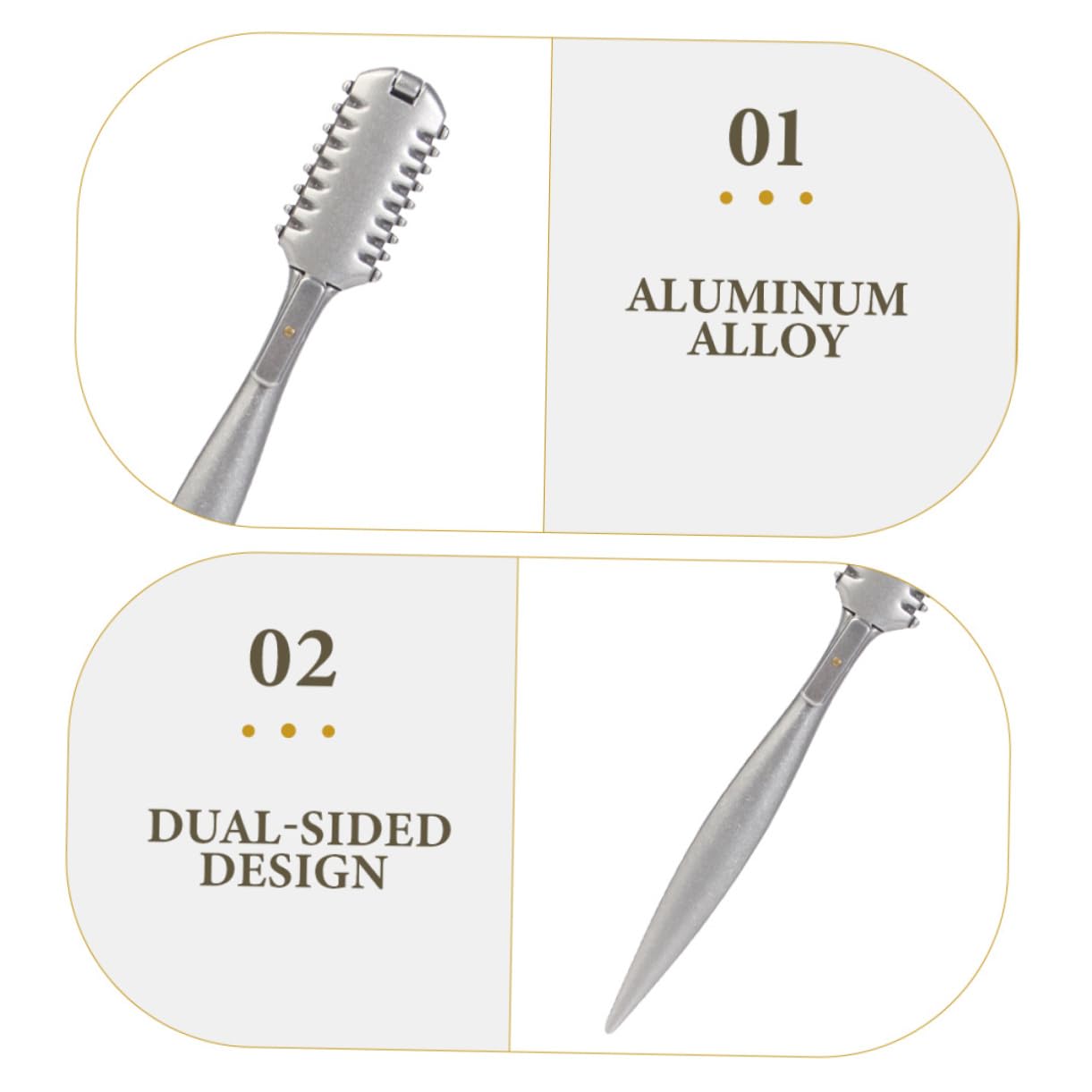 FRCOLOR 5 Stück Halter für Haarschneidewerkzeuge rasierpinsel rasiergel Haarschneidemaschine rasierlatz Trimmer Splissschneider haarkamm Kamm zum Haare schneiden Aluminiumlegierung Silver