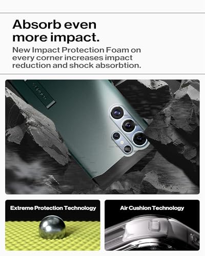 Image of Spigen for Galaxy S25 Ultra Case, Tough Armor MagFit [Kickstand] [Compatible with MagSafe] [Military-Grade Protection] - Abyss Green
