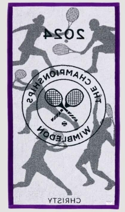 Wimbledon 2024 Kadın ve Erkek On Court Player Towel Tenis Havlusu