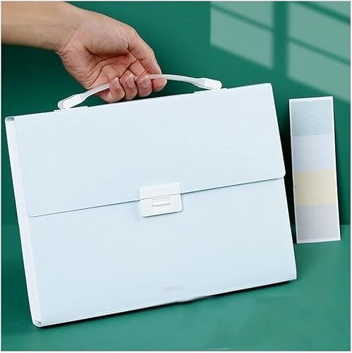 BIENKA 文房具バッグ ドキュメント ホルダー ファイル フォルダー アコーディオン請求書/紙/ドキュメント/レシート オーガナイザー フォルダー 13 ポケット ハンドル 学校 オフィス ホーム クリップボード用ハンドル付きドキュメント フォルダー