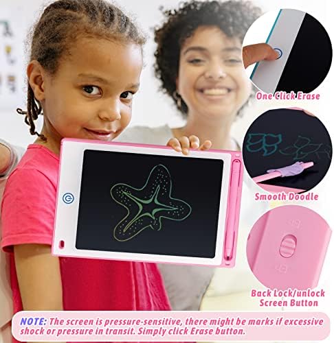 Lanlelin Toys for 3-6 Years Old Girls and Boys, Drawing Board 8.5 Inch Colorful Drawing Tablet for Kids, Creative Education for Toddlers Toys for Girls Gifts for Kids Toys Kids Art Kids Crafts. 6 51W7CeQremL. AC