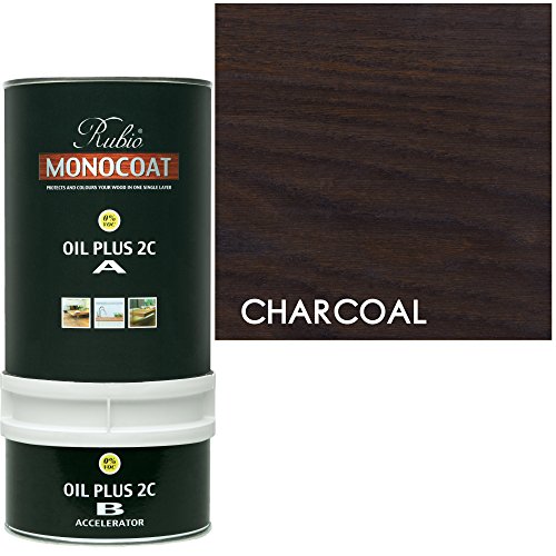 Rubio Monocoat Zero VOC 2 Component Oil Finish, Charcoal, 350ML