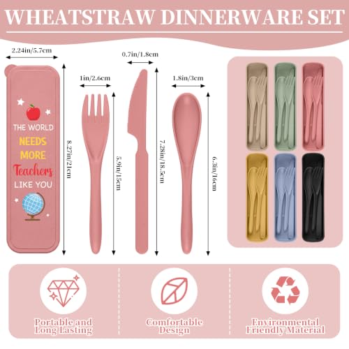 12 Sets Christmas Teacher Appreciation Gifts Reusable Travel Utensils by Hushee - Used condition - Image 2