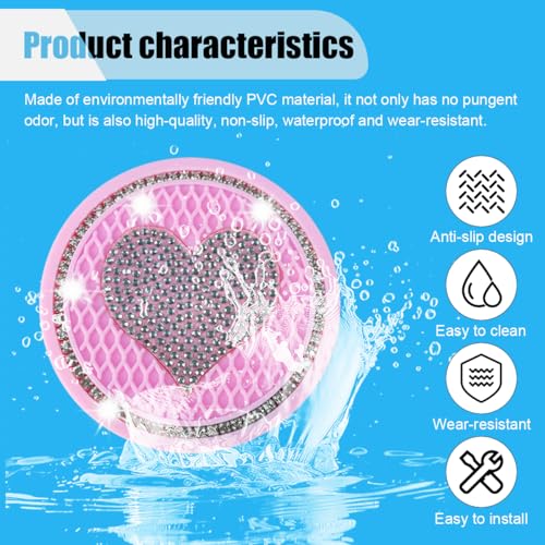 Insertos para Portavasos de Auto Brillantes 2PCS 2.75 pulg miniatura 5