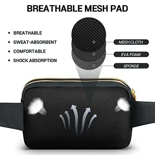 Cxwmzy Fashion Fanny Packs For Women & Men, Girls Boys Teens Waist Bag Hip Bum Bag Cute Fanny Pack Casual Bum Bag With Multi-Pockets Adjustable Belts For Disney Traveling Cycling Running (Black) #TOP3