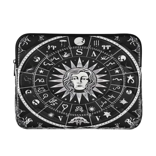 Funda para portátil 13-14 pulgadas con diseño de símbolos zodiacales