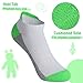 Sunew Toddler Socks Girls, 6 Pairs Boys Ankle Athletic Socks for Big Little Kids Half Cushioned Daily Low Cut Socks,6-Pair Green 5-8 Years