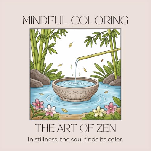 Japanese Zen Garden Mindful Coloring Book for Adults and Teens: Mindful Japanese Garden Scenes with Bamboo, Koi Ponds, Lotus Flowers, and Bonsai Trees — 30 Tranquil Single-Sided Pages for Relaxation, Focus, Stress Relief and Inner Calm