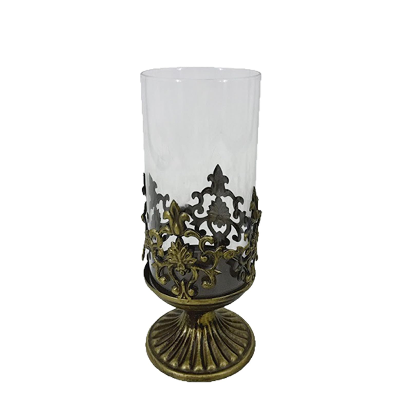 Jazuaiao Windbreak Holders Pillar Candleholders with Clear Glass Sleeve Decorative Stand for Centerpieces Holders with Clear Glass Sleeve
