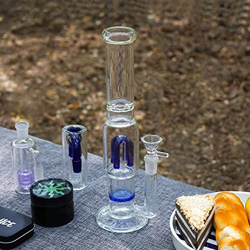 REANICE Recycler Glas Bongs Rauchen wasserpfeife 14.5mm Bong schüssel höhe 29cm direkt Glas rohre honigwabe Zweig… – Bild 7