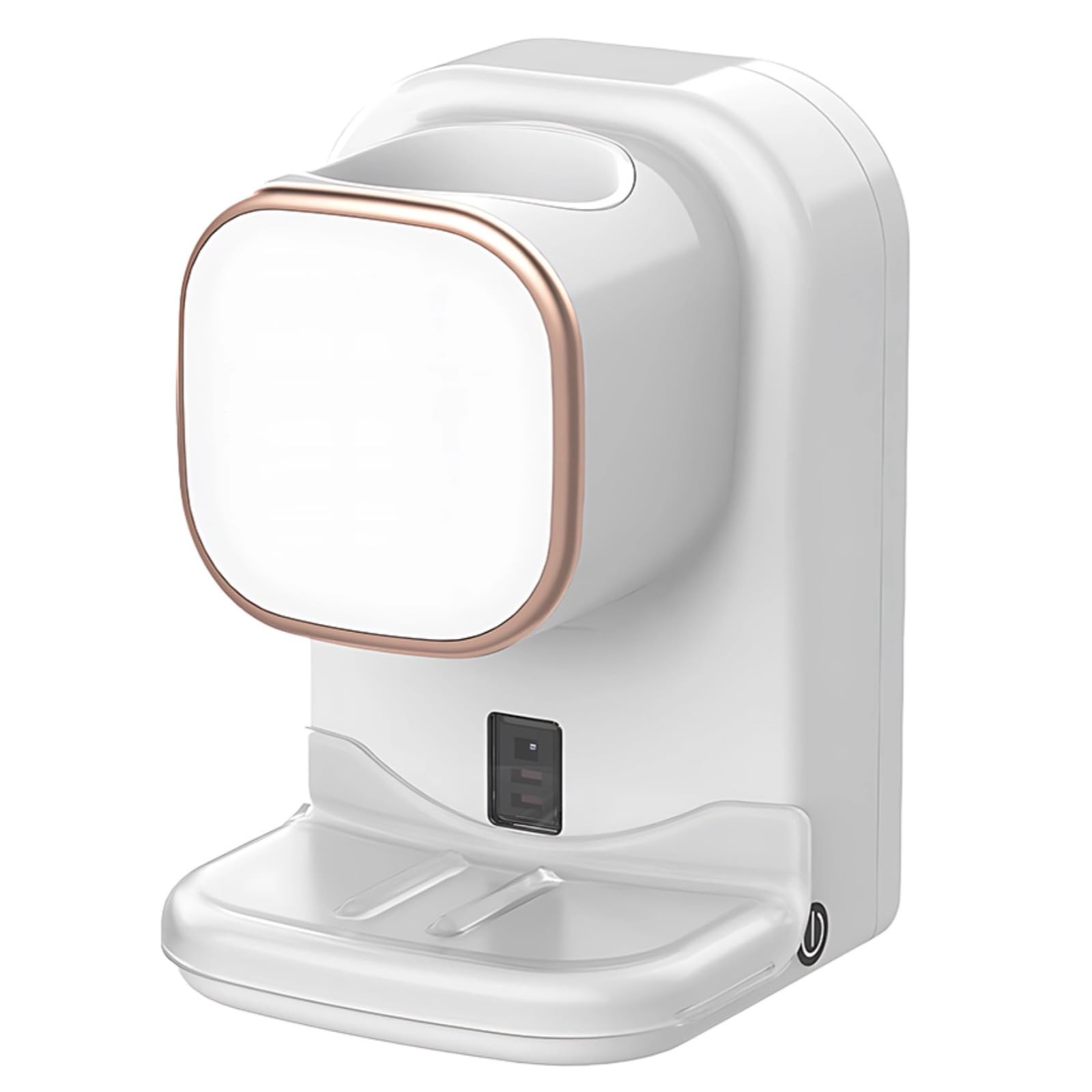 Automatyczny dozownik pasty do zębów bez użycia rąk, biały, zawiera kabel USB, 4,8 cala x 3,1 cala x 3,2 cala / 12,2 x 8 x 8,2 cm, kleje