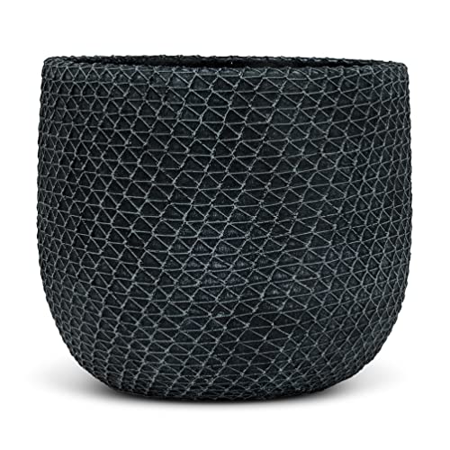 212 Main 7 in. Mesh Texture Planter Charcoal - Large