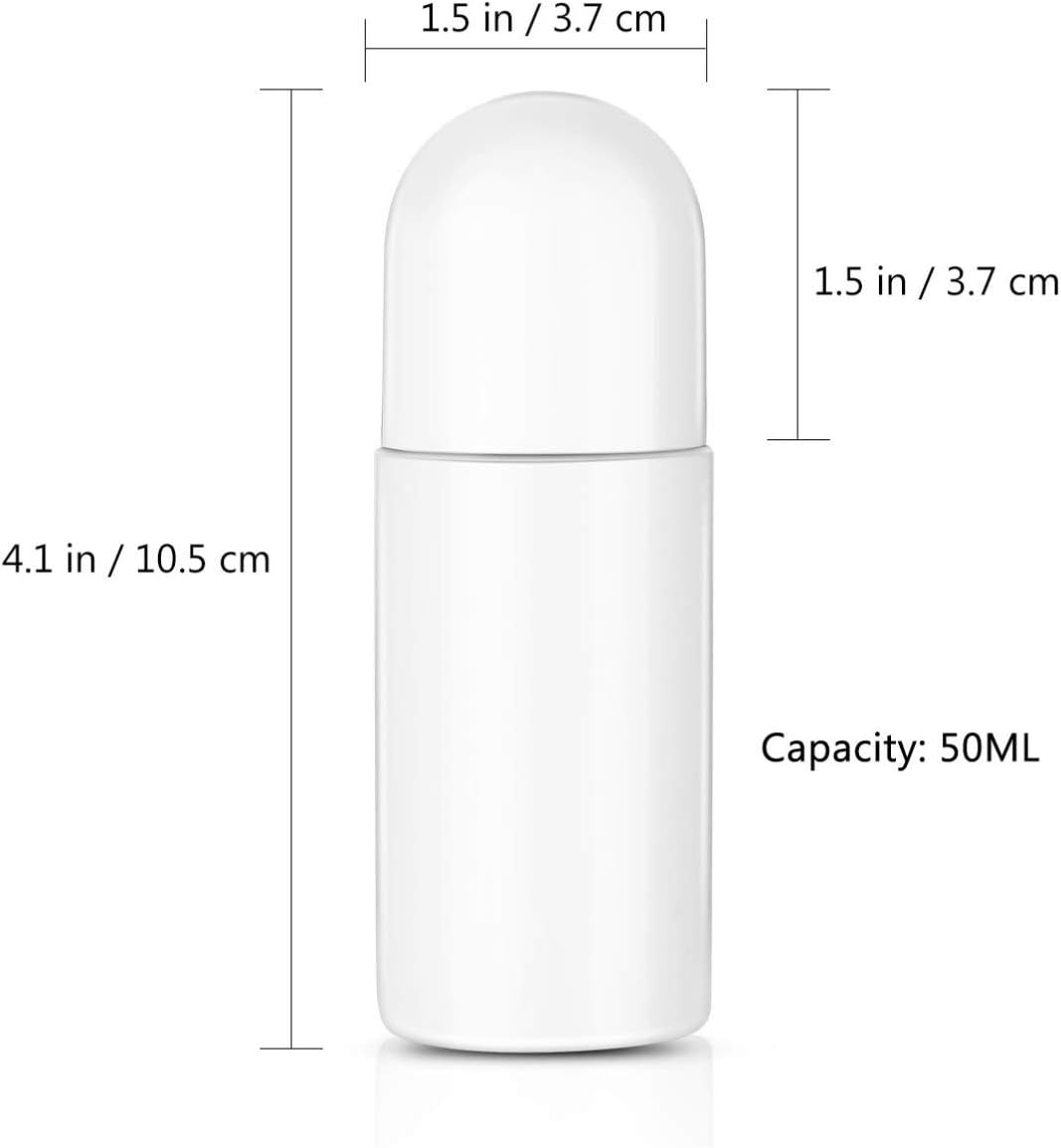 Beavorty 10pcs Plastic Roller Bottles Refillable Containers for Essential Oils Perfumes and Diy Deodorants Easy Travel with Smooth Rolling Ball White