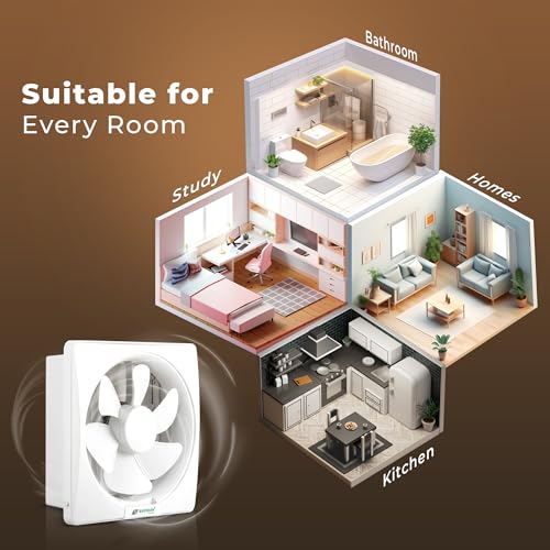 Image of RAYDEAN BLDC Exhaust Fan 250mm (10 inches) for Bathroom, Kitchen | 20W BLDC Motor | Air Delivery 900 CMH | 1450 RPM | Easy to Clean | Quiet Operation | Cut-out Size 290mm | White | 2 Years Warranty