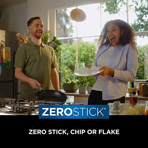 Ninja ZEROSTICK Essentials Cookware 20cm Frying Pan, Non-Stick, Long Lasting Forged Aluminium Frying Pan, Induction Compatible, Oven Safe to 260°C, Black C10020UK