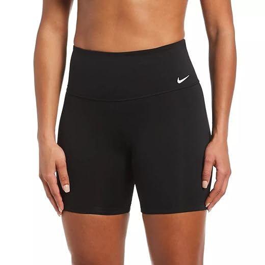 Nike Women`s Essential 6" Kick Swim Short (Large, Black(NESSB395-001)/W)