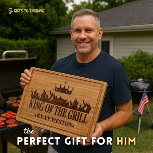 Personalized Gifts for Men Custom Engraved Cutting Board BBQ & Grilling Gift, Unique Grill Master Gift for Dad, Husband, or Father in Law Perfect Birthday or Christmas Gift for Men 2026 - View 4