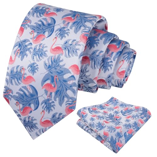 Image of Alizeal Mens 3.15'' Gradient Novelty Pattern Tie Set with Pocket Square Casual Color Tie Set