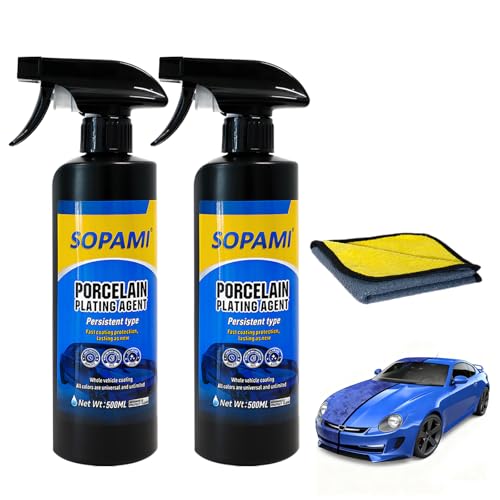 SOPAMI Car Coating Spray Ceramic Spray Coating 17.6 oz with Towel (2 Pack)