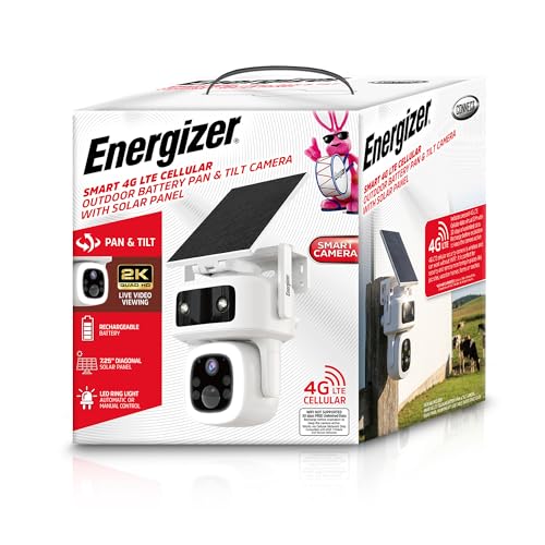 Energizer Smart 4G LTE Cellular Security Camera with Solar Panel, 2K Outdoor Wireless Pan Tilt Camera, No WiFi Required, Rechargeable Battery, Color Night Vision, Motion Detection, White - image 8