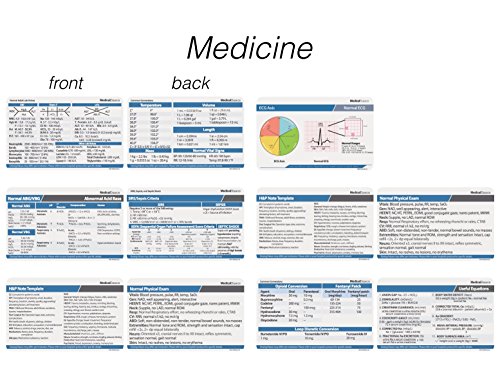 Scrubnotes - Medical Reference ID Badge Cards for Nurses and Doctors - 13 Card Set - Reference Sheets
