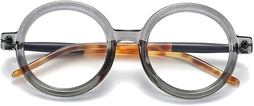 Miniatura 3 de JOVAKIT Gafas de luz azul redondas retro para mujeres y hombres, moda de los años 90, gafas de marco redondo estilo gafas de computadora