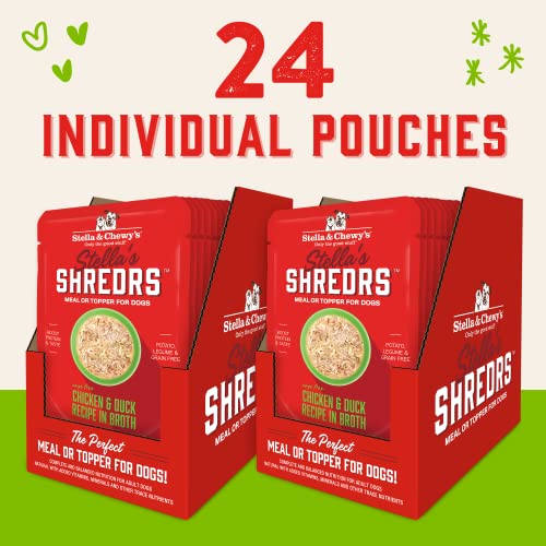 Stella & Chewy's Cage Free Chicken & Duck Shredrs - Premium Dog Food Pouches - Perfect for Picky Eaters- 24 Pack, 2.8oz Each - image 2