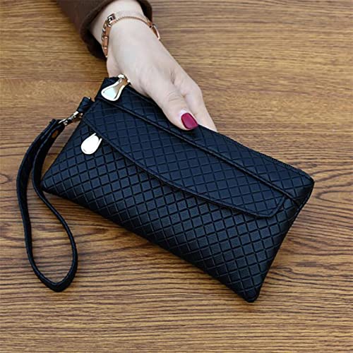 Women Long Wallet Vintage PU Leather Wallet Large Capacity Zipper Clutch Women Coin Purse Phone Wallet with Wrist Strap3