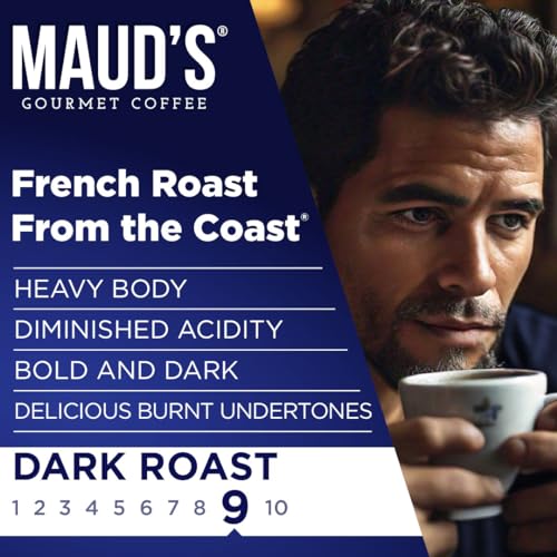 Image of Maud's French Roast Coffee Pods, 100 ct, Dark Roast Coffee in Single Serve Pods - 100% Arabica Coffee, Compatible with Keurig K Cups Maker