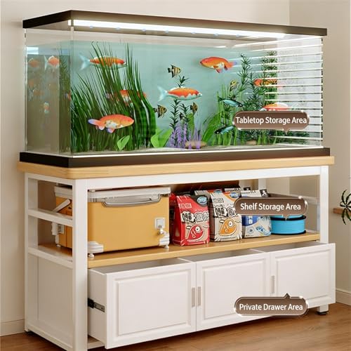 Mueble para pecera estable que sostiene 300lbs con almacenamiento 7